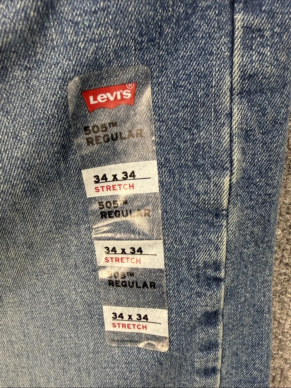 Levi's 505 Regular Fit Men's Jeans 34 x 34 NWT